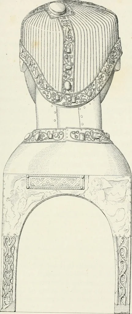 An illustration from Histoire de l'architecture sacrée du quatrième au dixième siècle dans les anciens évêchés de Genève, Lausanne et Sion, 1853, leaf 226
