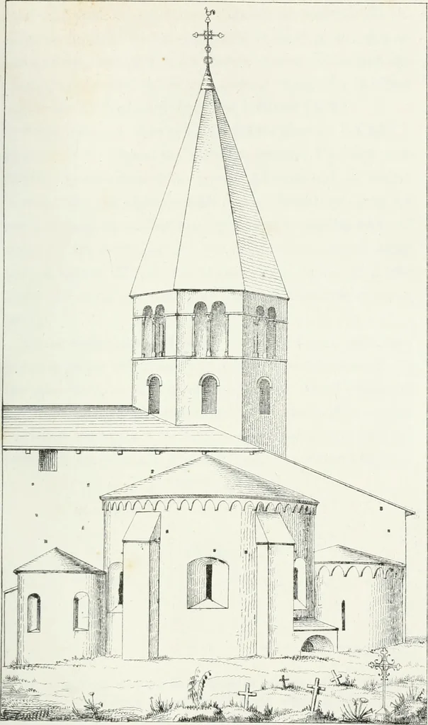 An illustration from Histoire de l'architecture sacrée du quatrième au dixième siècle dans les anciens évêchés de Genève, Lausanne et Sion, 1853, leaf 264