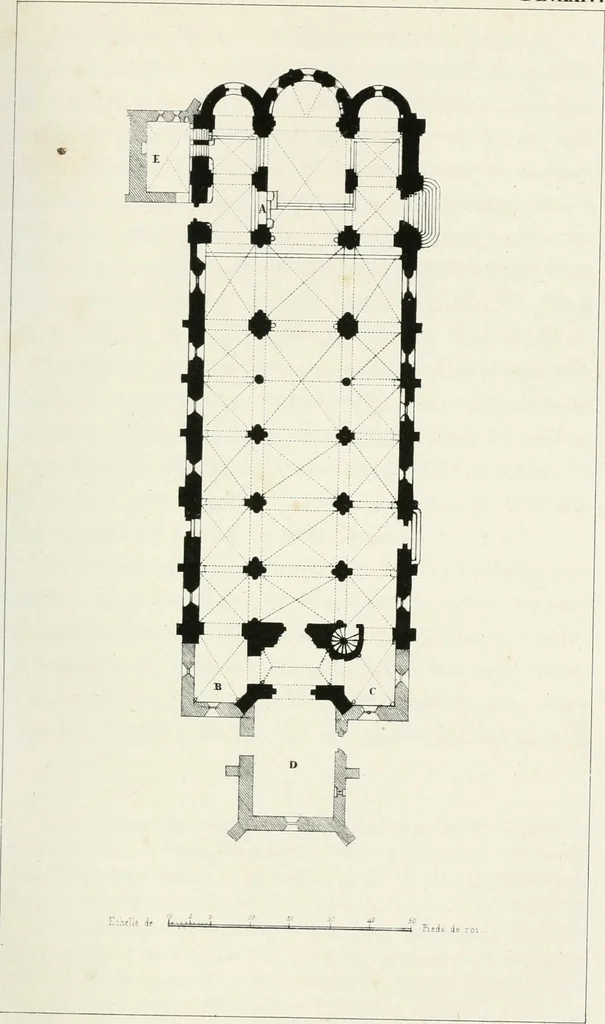 An illustration from Histoire de l'architecture sacrée du quatrième au dixième siècle dans les anciens évêchés de Genève, Lausanne et Sion, 1853, leaf 286
