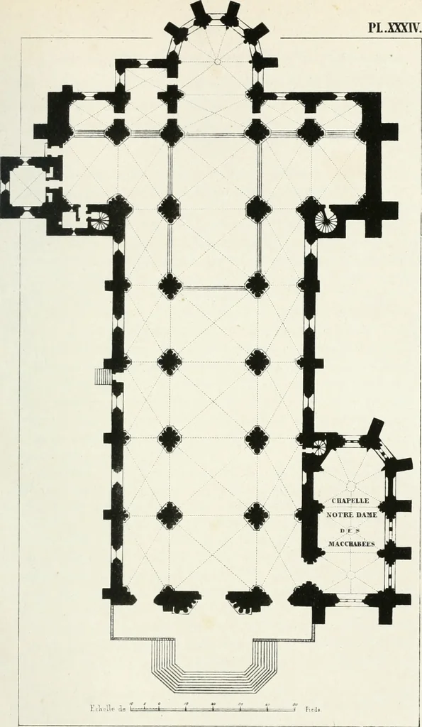 An illustration from Histoire de l'architecture sacrée du quatrième au dixième siècle dans les anciens évêchés de Genève, Lausanne et Sion, 1853, leaf 370