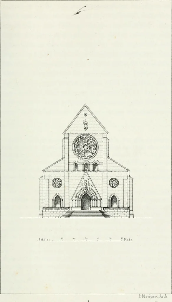 An illustration from Histoire de l'architecture sacrée du quatrième au dixième siècle dans les anciens évêchés de Genève, Lausanne et Sion, 1853, leaf 376