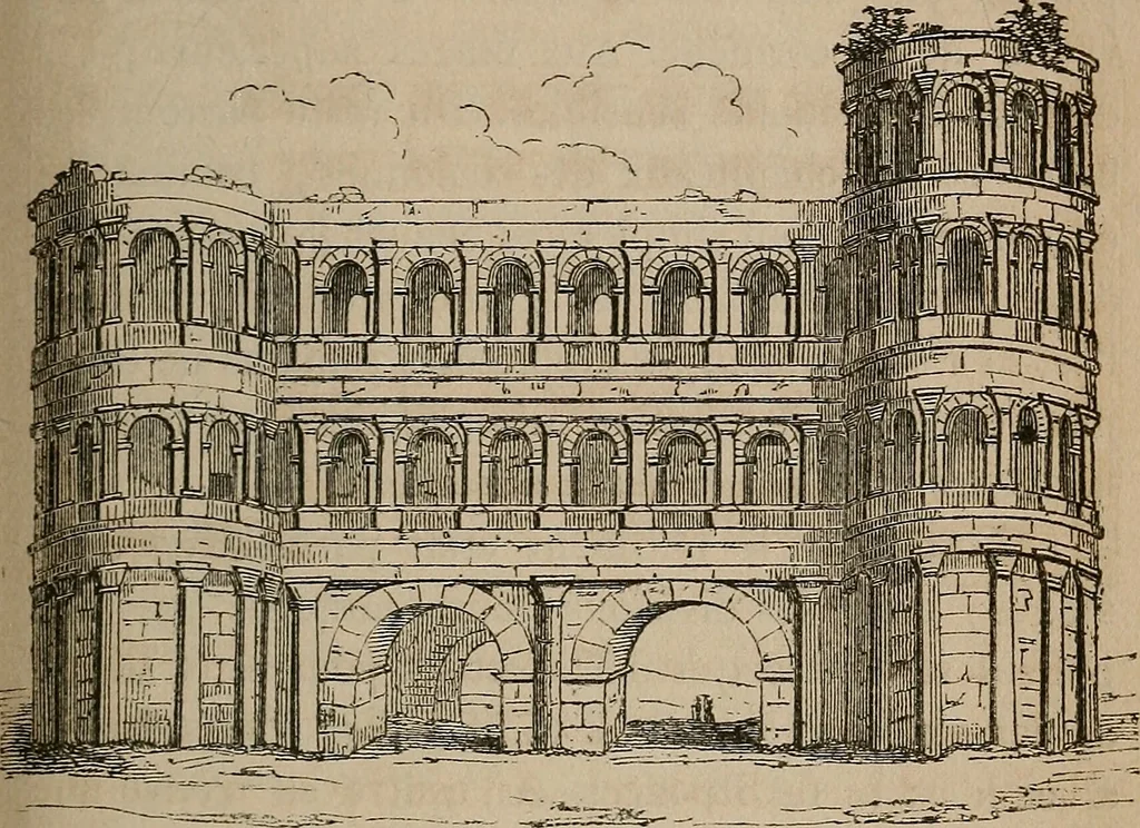 An illustration from Histoire de l'architecture en Belgique : depuis les temps les plus reculés jusqu'à l'époque actuelle, 1853, leaf 208