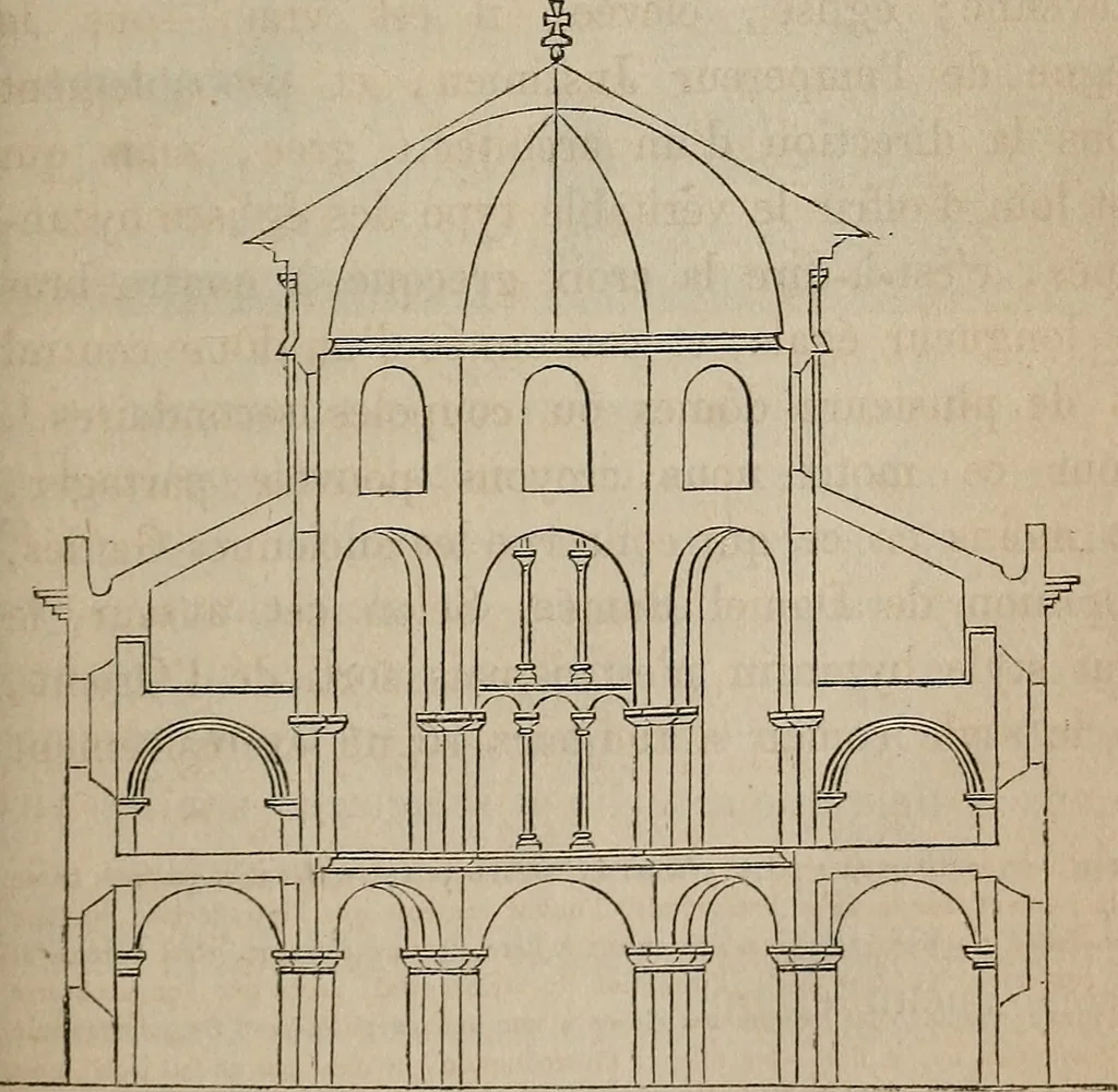 An illustration from Histoire de l'architecture en Belgique : depuis les temps les plus reculés jusqu'à l'époque actuelle, 1853, leaf 234