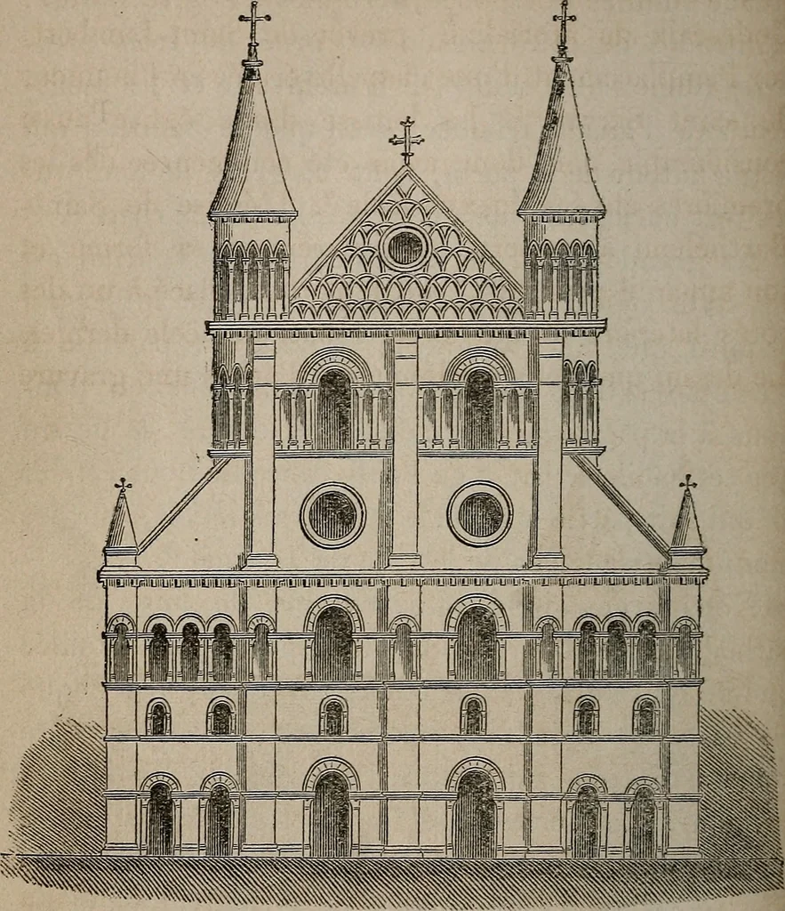 An illustration from Histoire de l'architecture en Belgique : depuis les temps les plus reculés jusqu'à l'époque actuelle, 1853, leaf 333