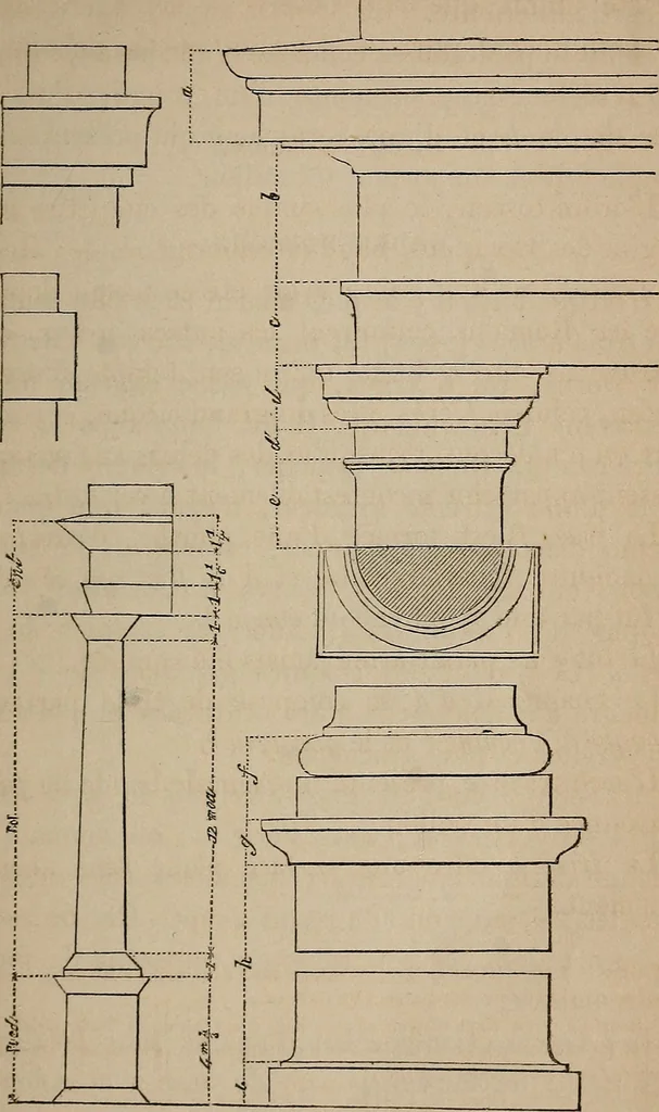 An illustration from Histoire de l'architecture en Belgique : depuis les temps les plus reculés jusqu'à l'époque actuelle, 1853, leaf 50