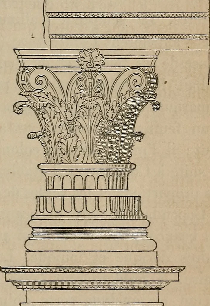 An illustration from Histoire de l'architecture en Belgique : depuis les temps les plus reculés jusqu'à l'époque actuelle, 1853, leaf 58