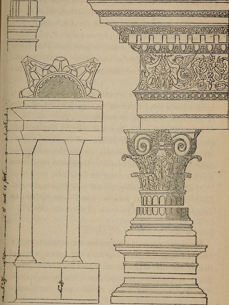 An illustration from Histoire de l'architecture en Belgique : depuis les temps les plus reculés jusqu'à l'époque actuelle, 1853, leaf 62