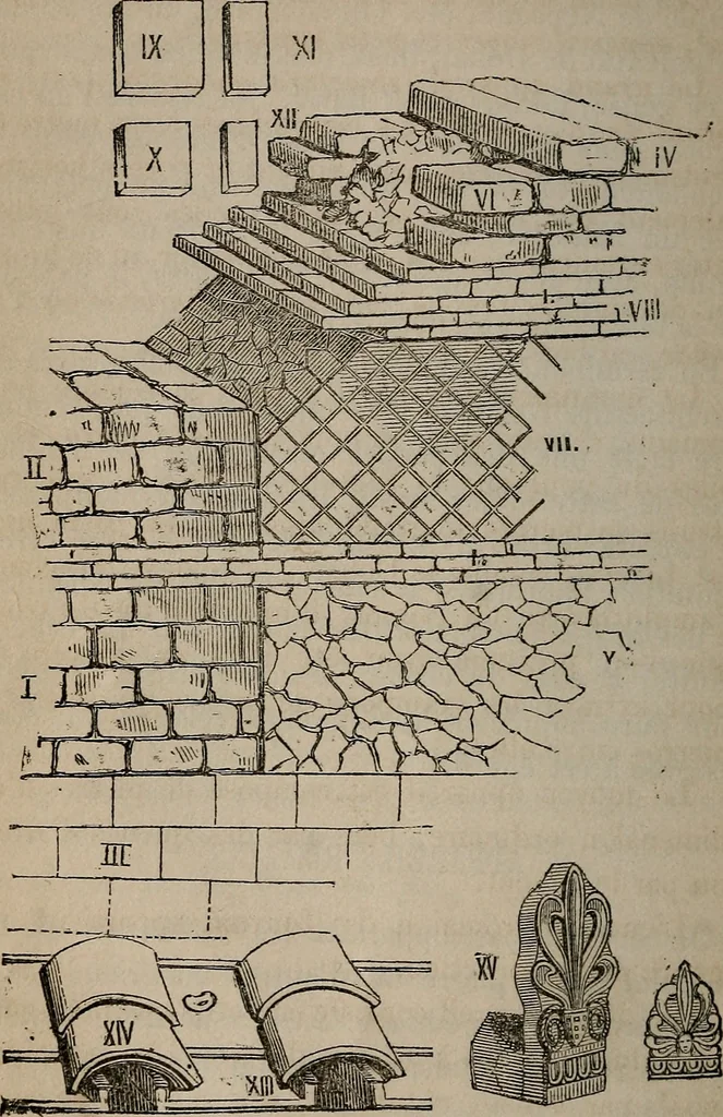 An illustration from Histoire de l'architecture en Belgique : depuis les temps les plus reculés jusqu'à l'époque actuelle, 1853, leaf 65
