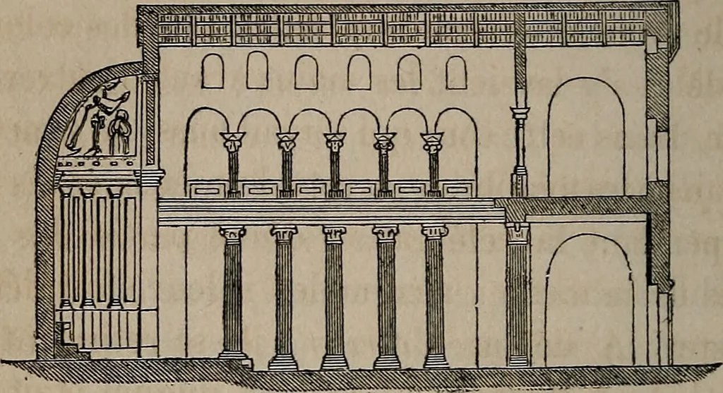An illustration from Histoire de l'architecture en Belgique : depuis les temps les plus reculés jusqu'à l'époque actuelle, 1853, leaf 83