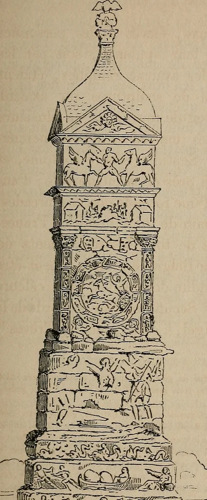An illustration from Histoire de l'architecture en Belgique : depuis les temps les plus reculés jusqu'à l'époque actuelle, 1853, leaf 96