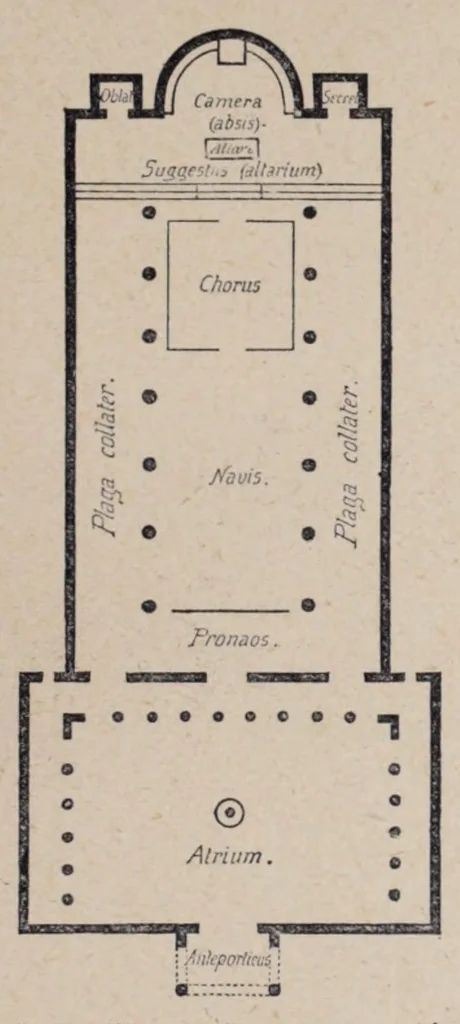 An illustration from Histoire de l'art chrétien aux dix premiers siècles, 1891, leaf 19