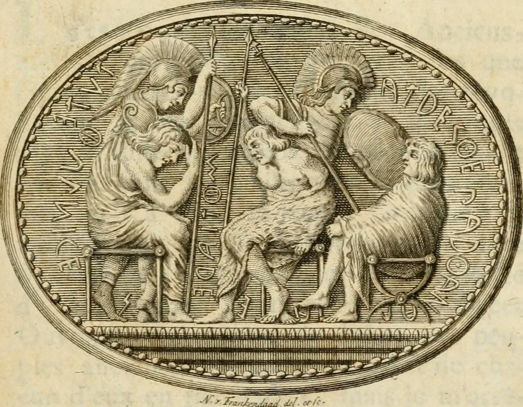 An illustration from Histoire de l'art chez les anciens, 1766, leaf 6
