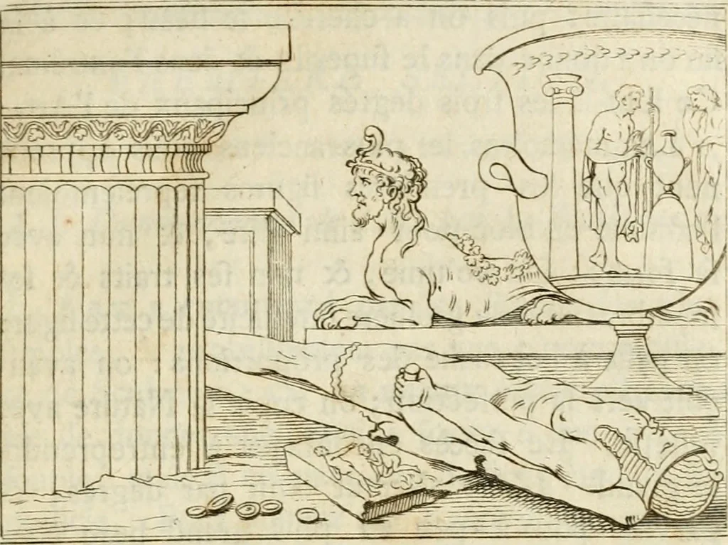 An illustration from Histoire de l'art chez les anciens, 1766, leaf 64