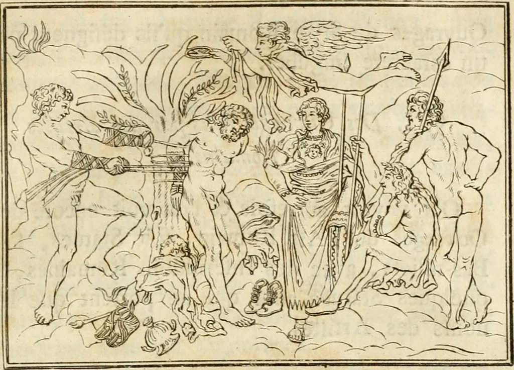 An illustration from Histoire de l'art chez les anciens, 1766, leaf 152