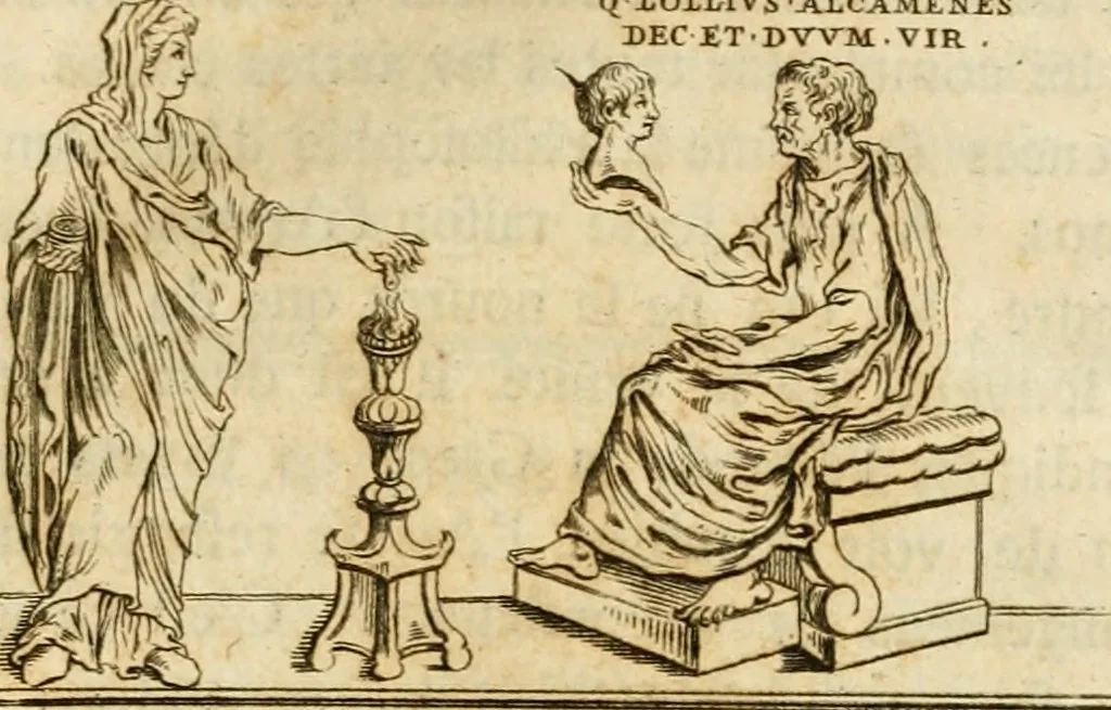 An illustration from Histoire de l'art chez les anciens, 1766, leaf 192