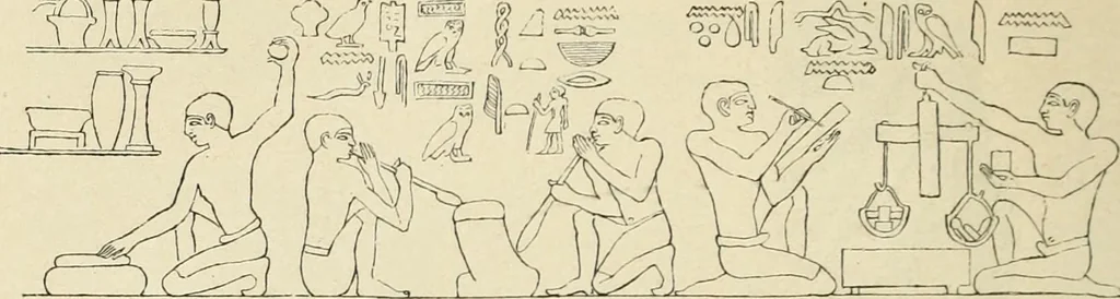 An illustration from Histoire de l'art dans l'antiquité: Égypte, Assyrie, Perse, Asie Mineure, Grece, Etrurie, Rome, 1882, leaf 121
