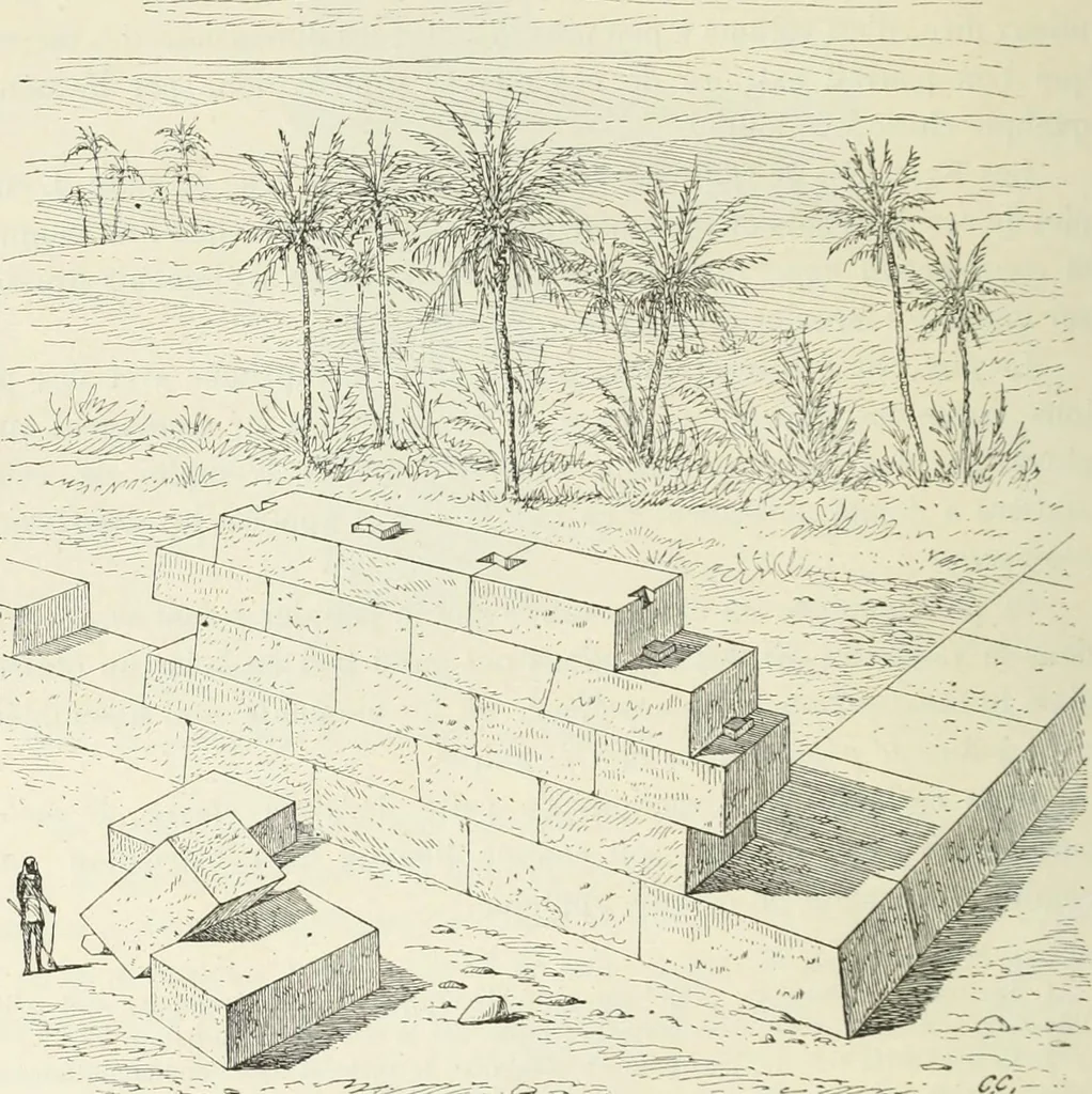 An illustration from Histoire de l'art dans l'antiquité: Égypte, Assyrie, Perse, Asie Mineure, Grece, Etrurie, Rome, 1882, leaf 199
