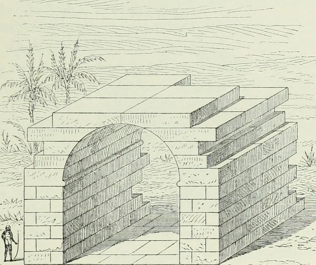 An illustration from Histoire de l'art dans l'antiquité: Égypte, Assyrie, Perse, Asie Mineure, Grece, Etrurie, Rome, 1882, leaf 204