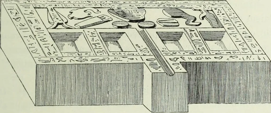 An illustration from Histoire de l'art dans l'antiquité: Égypte, Assyrie, Perse, Asie Mineure, Grece, Etrurie, Rome, 1882, leaf 242