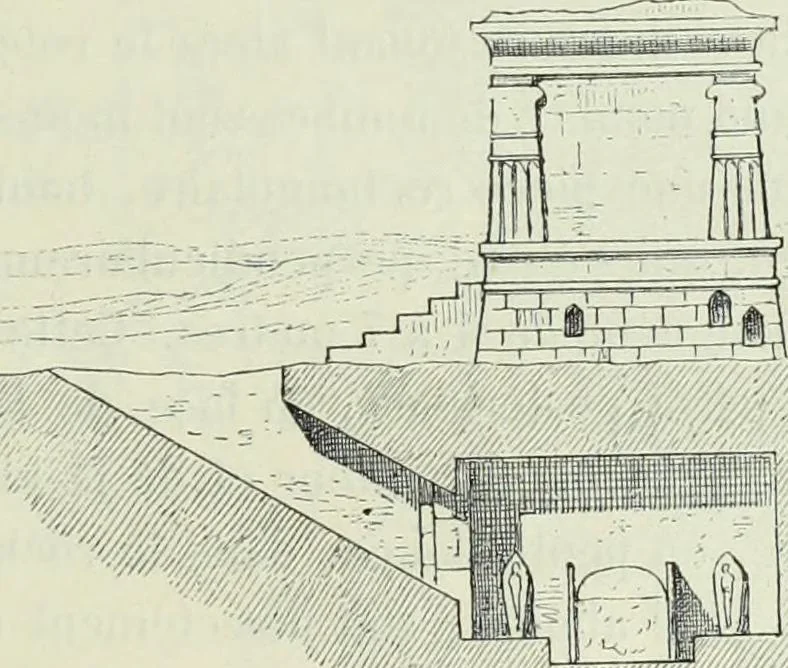 An illustration from Histoire de l'art dans l'antiquité: Égypte, Assyrie, Perse, Asie Mineure, Grece, Etrurie, Rome, 1882, leaf 396