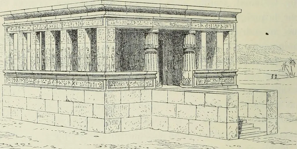 An illustration from Histoire de l'art dans l'antiquité: Égypte, Assyrie, Perse, Asie Mineure, Grece, Etrurie, Rome, 1882, leaf 505