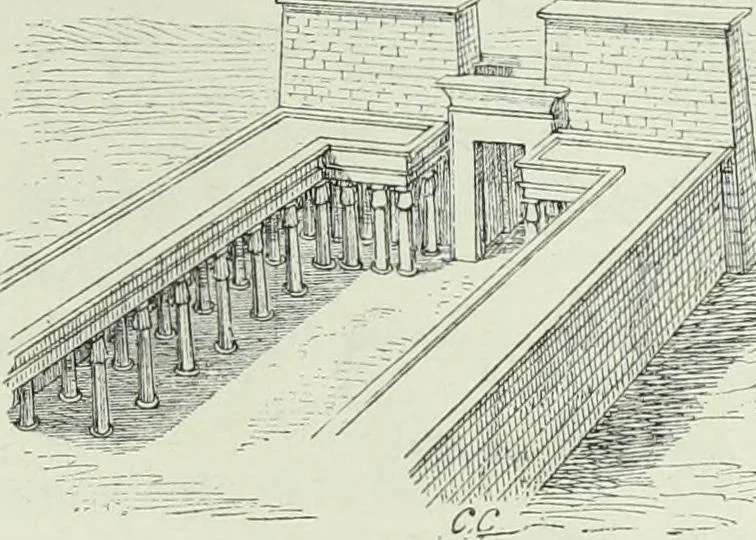 An illustration from Histoire de l'art dans l'antiquité: Égypte, Assyrie, Perse, Asie Mineure, Grece, Etrurie, Rome, 1882, leaf 698