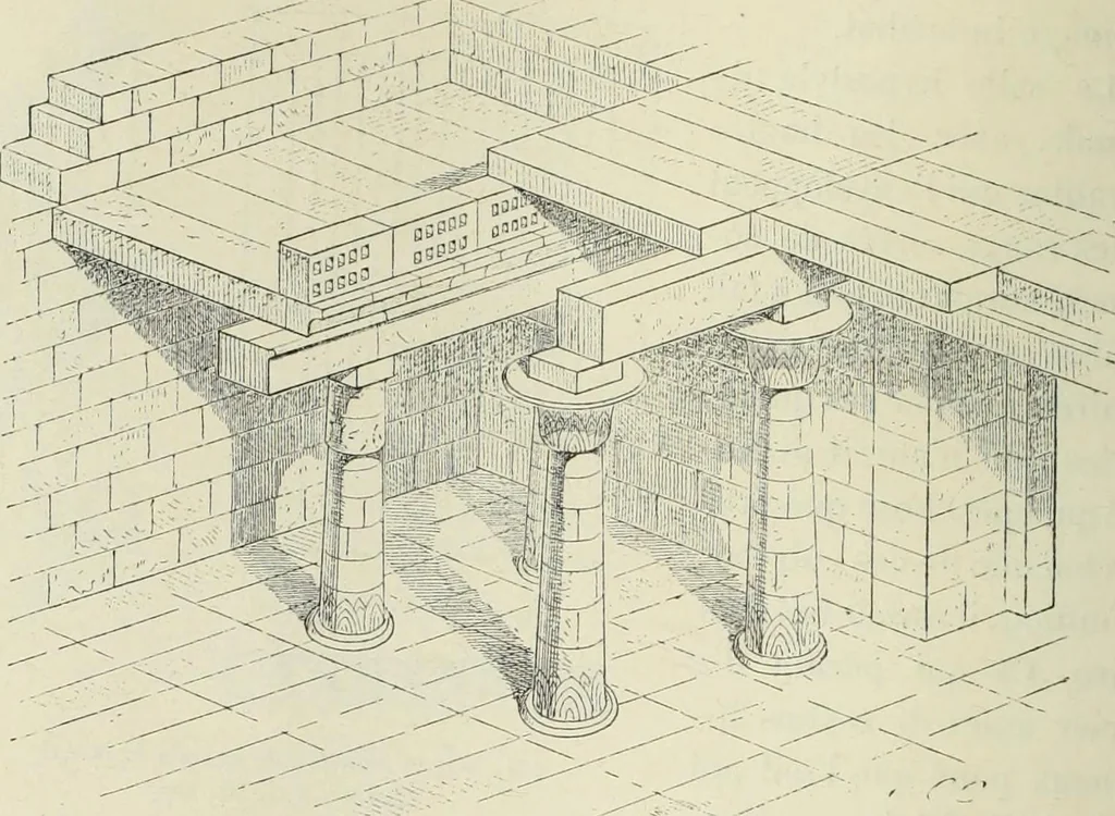 An illustration from Histoire de l'art dans l'antiquité: Égypte, Assyrie, Perse, Asie Mineure, Grece, Etrurie, Rome, 1882, leaf 725