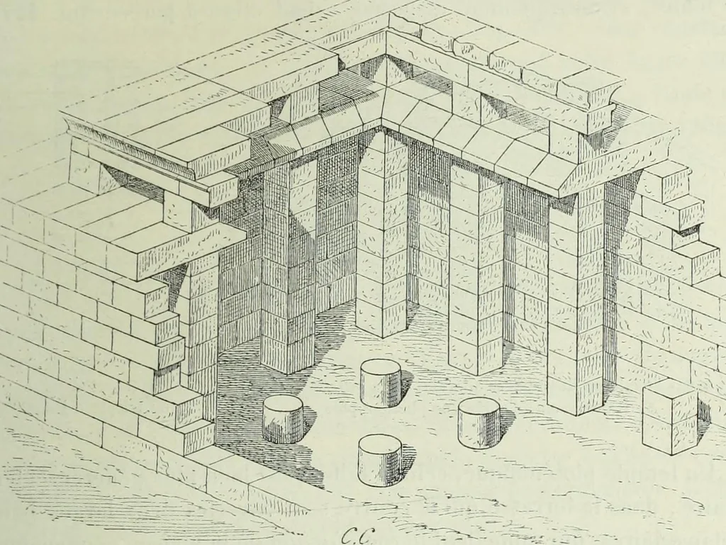 An illustration from Histoire de l'art dans l'antiquité: Égypte, Assyrie, Perse, Asie Mineure, Grece, Etrurie, Rome, 1882, leaf 726