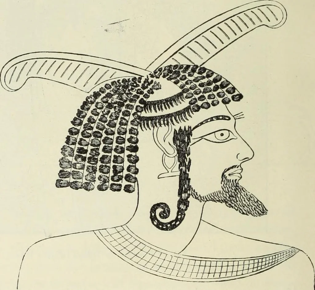 An illustration from Histoire de l'art dans l'antiquité: Égypte, Assyrie, Perse, Asie Mineure, Grece, Etrurie, Rome, 1882, leaf 909