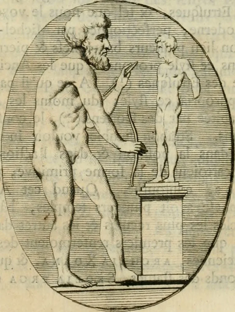 An illustration from Histoire de l'art de l'antiquité, 1781, leaf 217