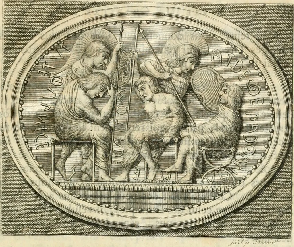 An illustration from Histoire de l'art de l'antiquité, 1781, leaf 334