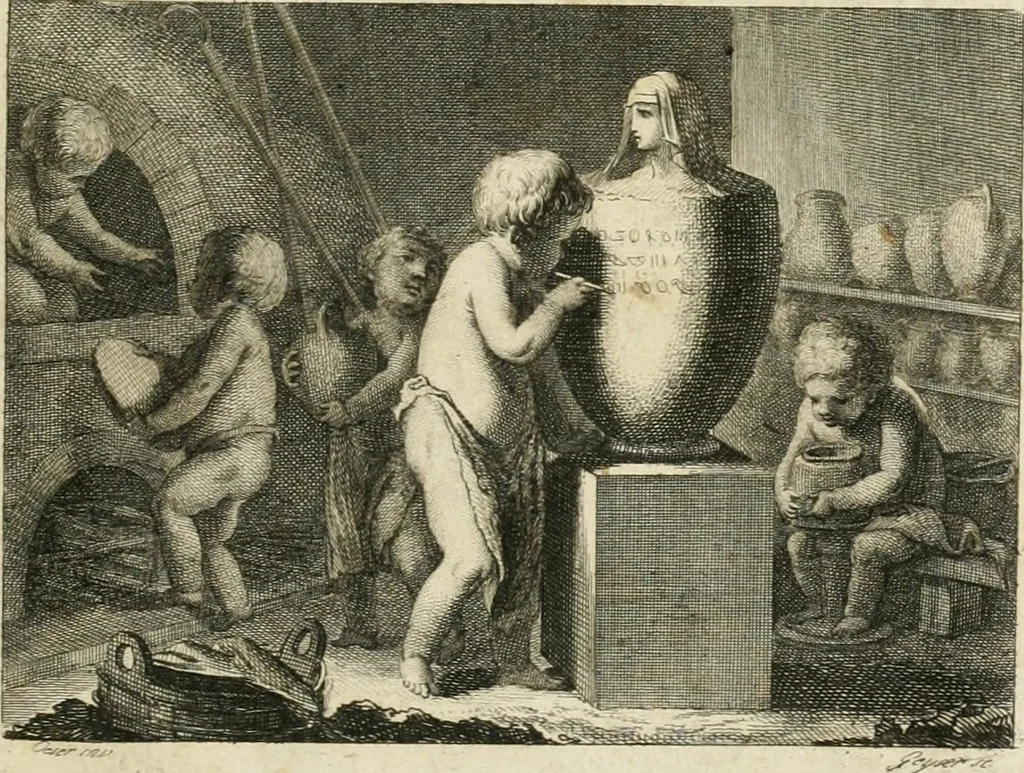An illustration from Histoire de l'art de l'antiquité, 1781, leaf 8