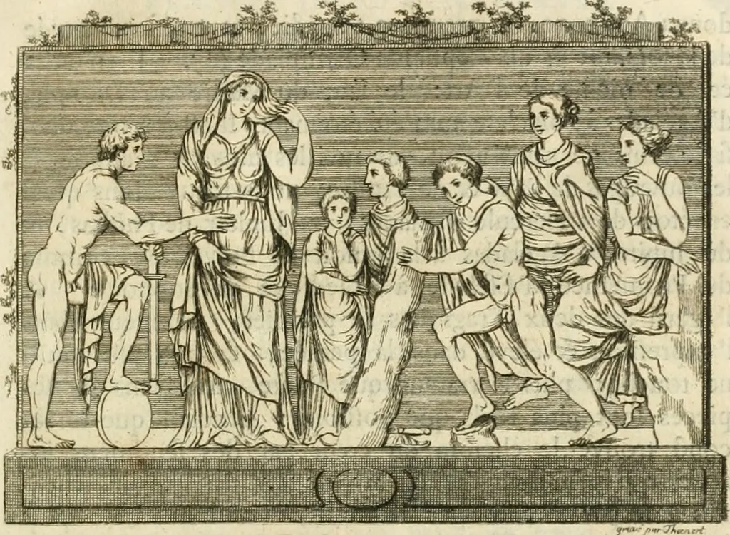 An illustration from Histoire de l'art de l'antiquité, 1781, leaf 28