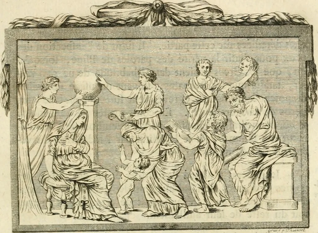 An illustration from Histoire de l'art de l'antiquité, 1781, leaf 168