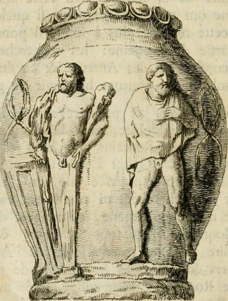 An illustration from Histoire de l'art de l'antiquité, 1781, leaf 381