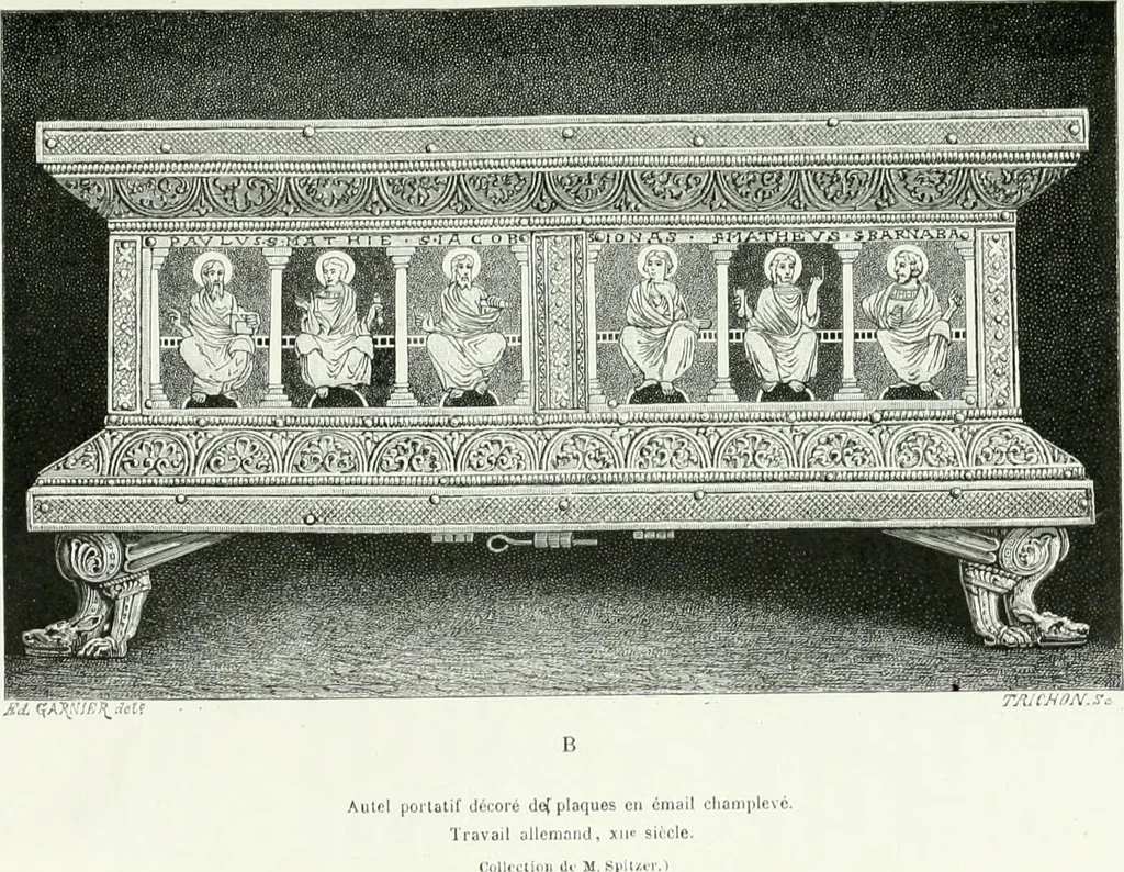 An illustration from Histoire de la verrerie et de l'émaillerie, 1886, leaf 177