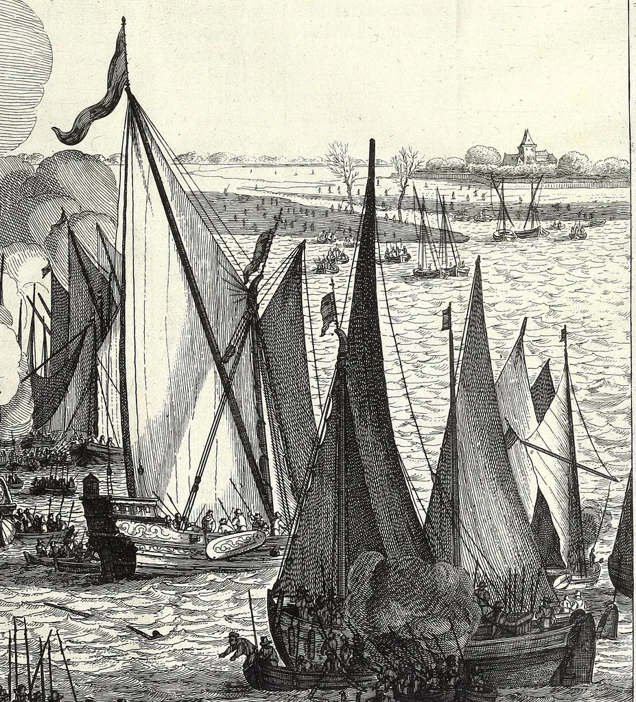 An illustration from Histoire de la vie & actes memorables de Frederic Henry de Nassau prince d'Orange, 1656, leaf 201