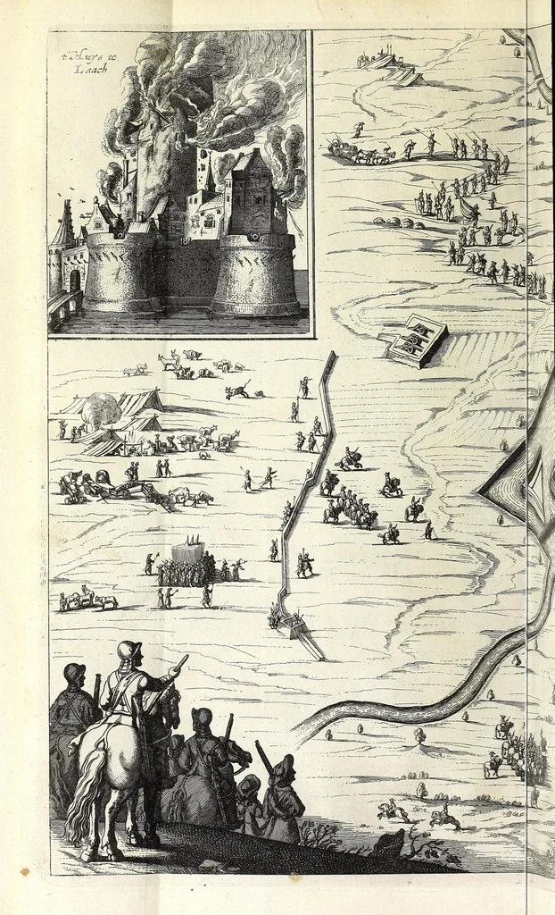 An illustration from Histoire de la vie & actes memorables de Frederic Henry de Nassau prince d'Orange, 1656, leaf 36