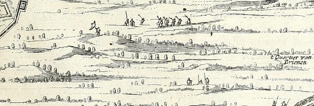 An illustration from Histoire de la vie & actes memorables de Frederic Henry de Nassau prince d'Orange, 1656, leaf 585