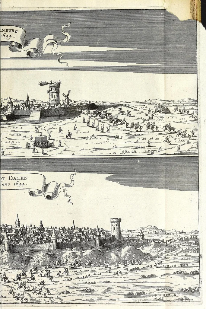 An illustration from Histoire de la vie & actes memorables de Frederic Henry de Nassau prince d'Orange, 1656, leaf 647