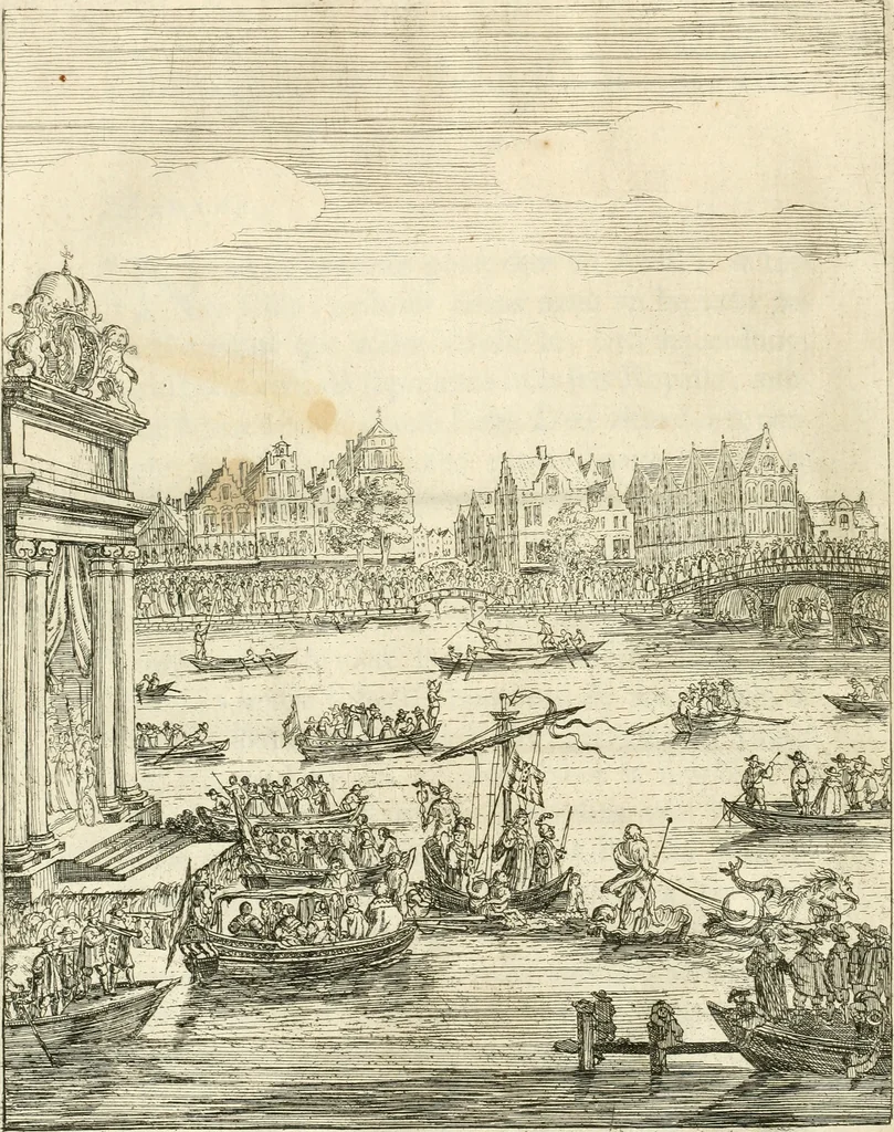 An illustration from Histoire de l'entree de la reyne mere du roy tres-chrestien dans les Provinces Vnies des Pays-Bas : enrichie de planches, 1639, leaf 93
