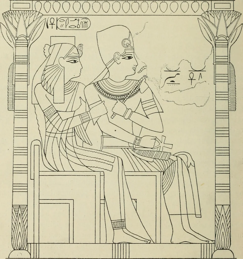 An illustration from Histoire de l'ordre lotiforme; étude d'archéologie égyptienne, 1897, leaf 28
