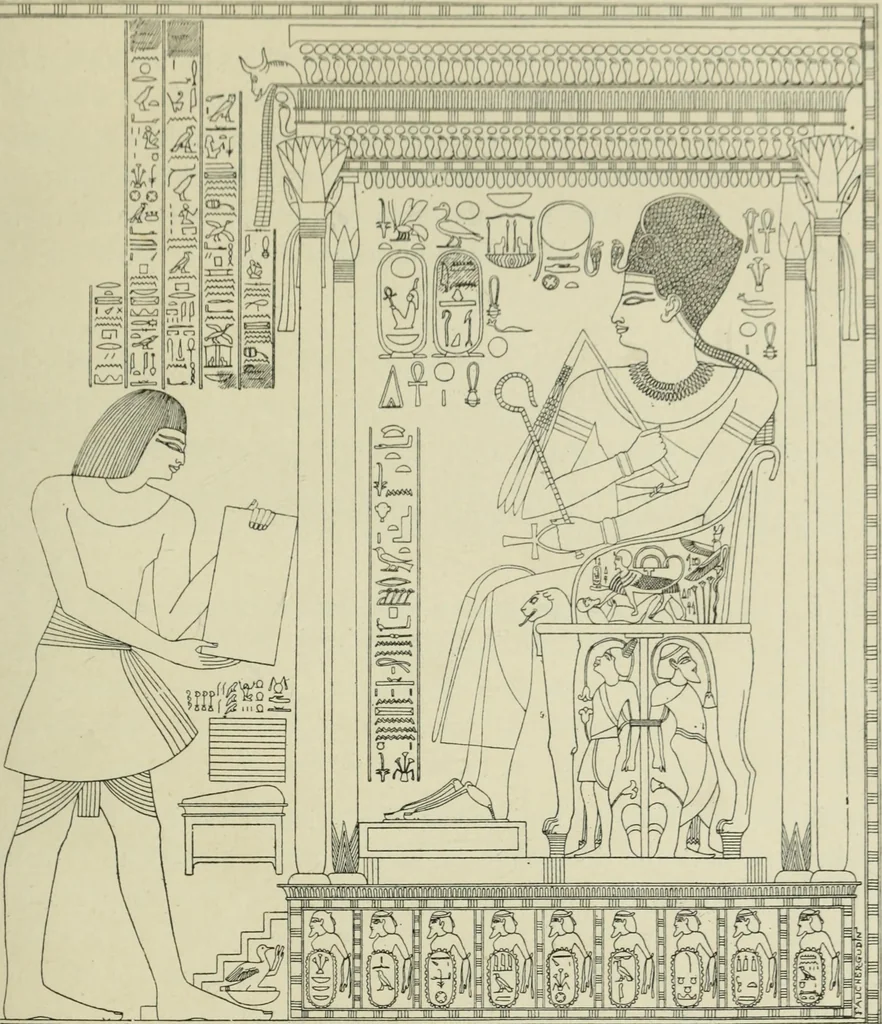An illustration from Histoire de l'ordre lotiforme; étude d'archéologie égyptienne, 1897, leaf 39