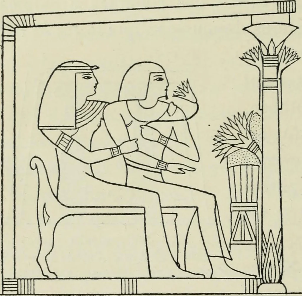 An illustration from Histoire de l'ordre lotiforme; étude d'archéologie égyptienne, 1897, leaf 56