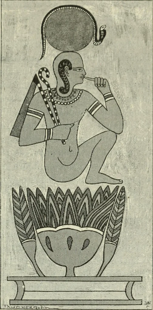 An illustration from Histoire de l'ordre lotiforme; étude d'archéologie égyptienne, 1897, leaf 99