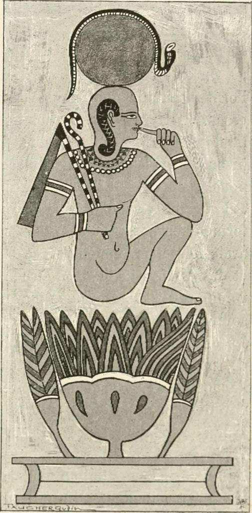 An illustration from Histoire de l'ordre lotiforme: étude d'archélogie égyptienne, 1897, leaf 102