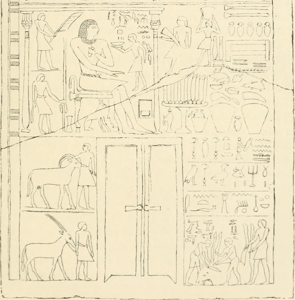An illustration from Histoire de l'ordre lotiforme: étude d'archélogie égyptienne, 1897, leaf 136