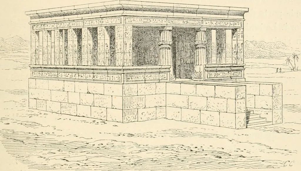 An illustration from Histoire de l'ordre lotiforme: étude d'archélogie égyptienne, 1897, leaf 226