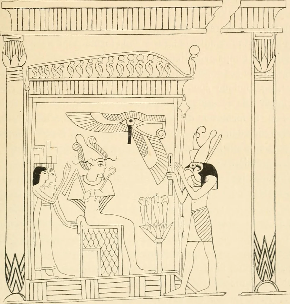 An illustration from Histoire de l'ordre lotiforme: étude d'archélogie égyptienne, 1897, leaf 36
