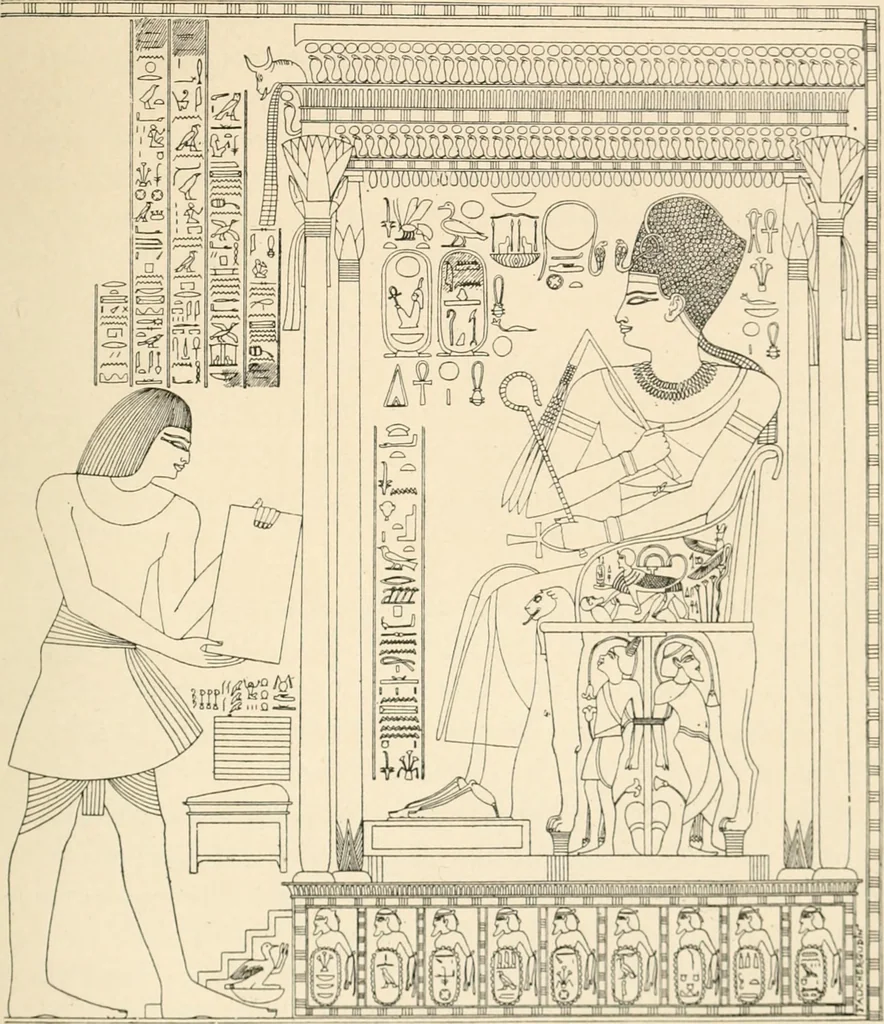 An illustration from Histoire de l'ordre lotiforme: étude d'archélogie égyptienne, 1897, leaf 42